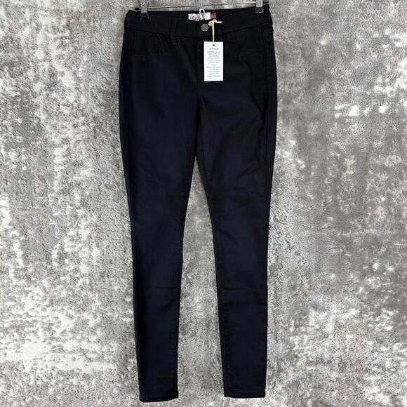 NEW SO Size XS Denim Stretch Skinny Jeans Black Button Zip Casual Cotton Blend - Picture 1 of 11